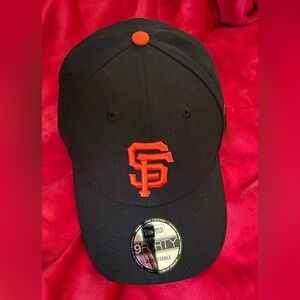 New Era Black Giants Cap with Orange Logo